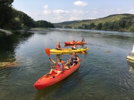 Canoeing Ebro river